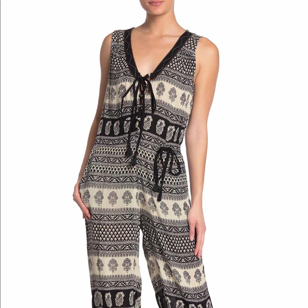 NWT Lace Up Printed Jumpsuit by RAGA